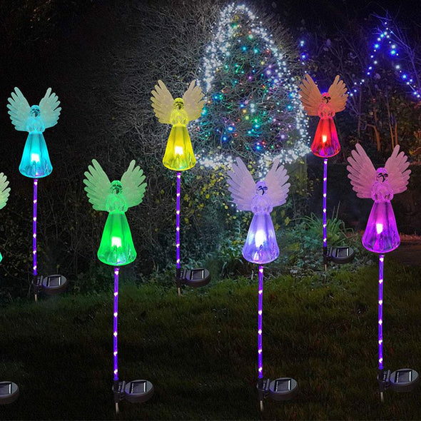 Solar Angel Lights, Garden Angel Light Gifts for Mom, Angel Landscape Path Lights