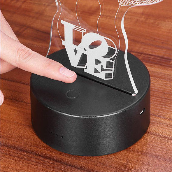 Finger Heart Night Light, 3D Heart Acrylic Lamp 7 Colors Change,Christmas,Mother's Day Gifts